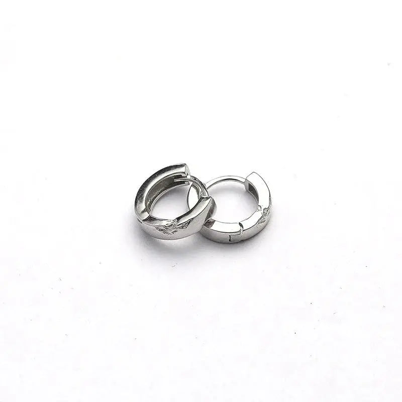 Broken Texture Hoop Earrings ArtsKoreanMan