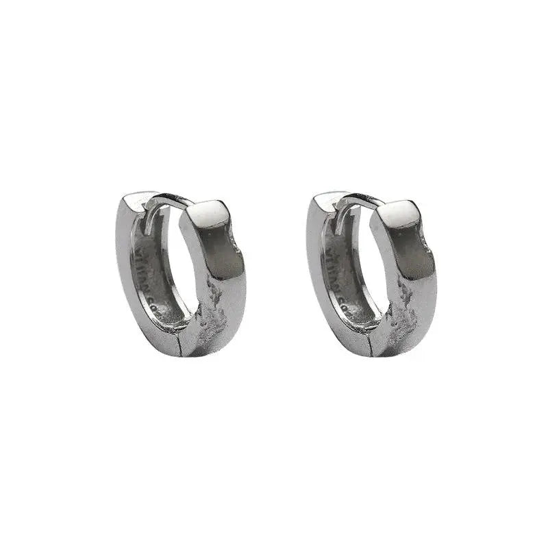 Broken Texture Hoop Earrings ArtsKoreanMan