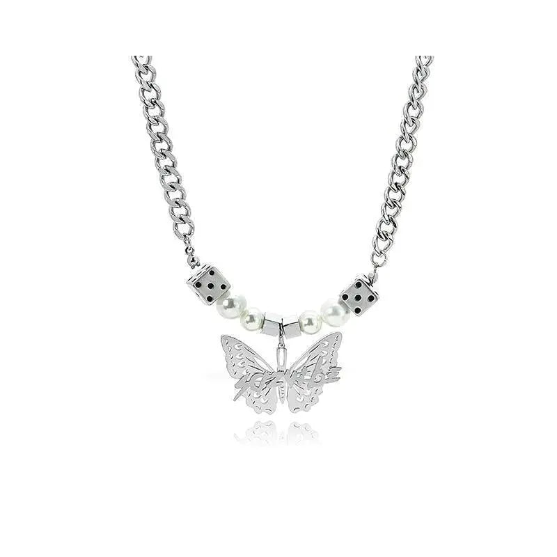 Butterfly Dangle Necklace ArtsKoreanMan
