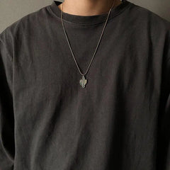 Cactus Pendant Necklace ArtsKoreanMan