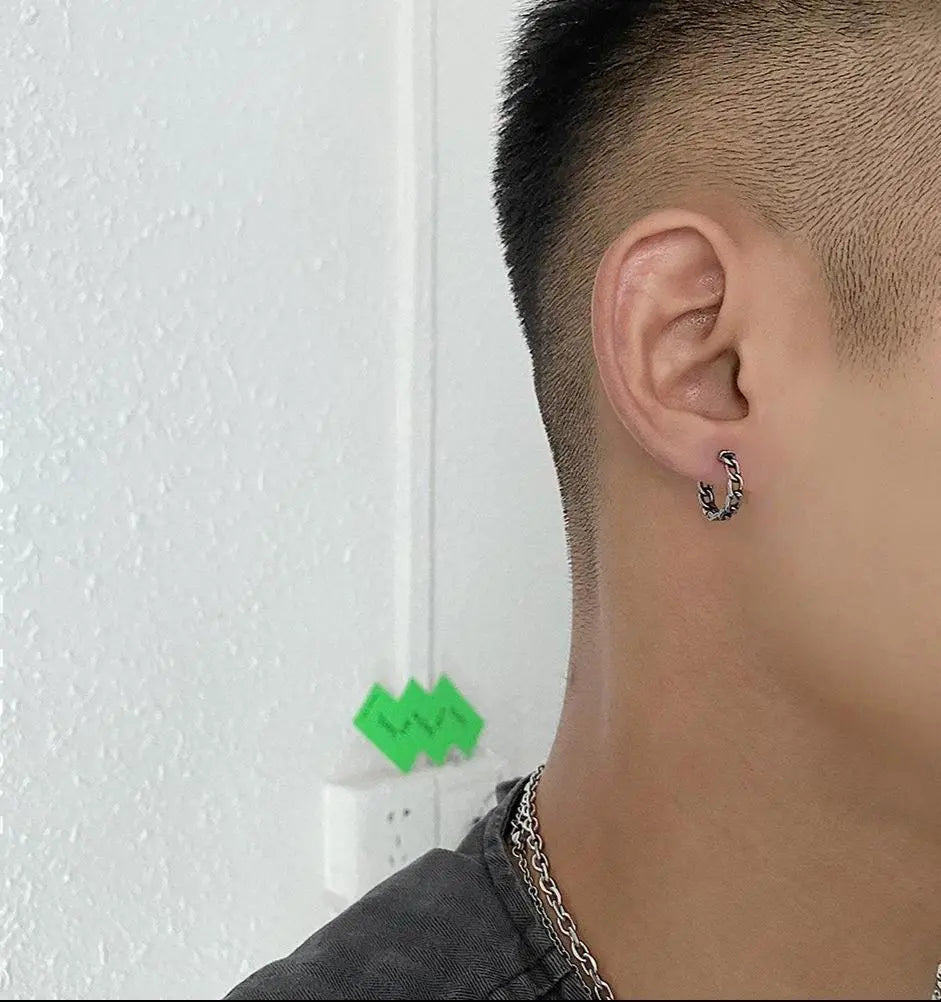Chain Hoop Earrings ArtsKoreanMan