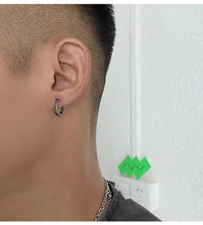 Chain Hoop Earrings ArtsKoreanMan
