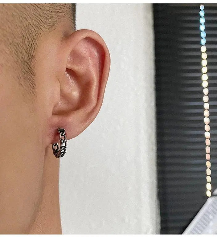 Chain Hoop Earrings ArtsKoreanMan