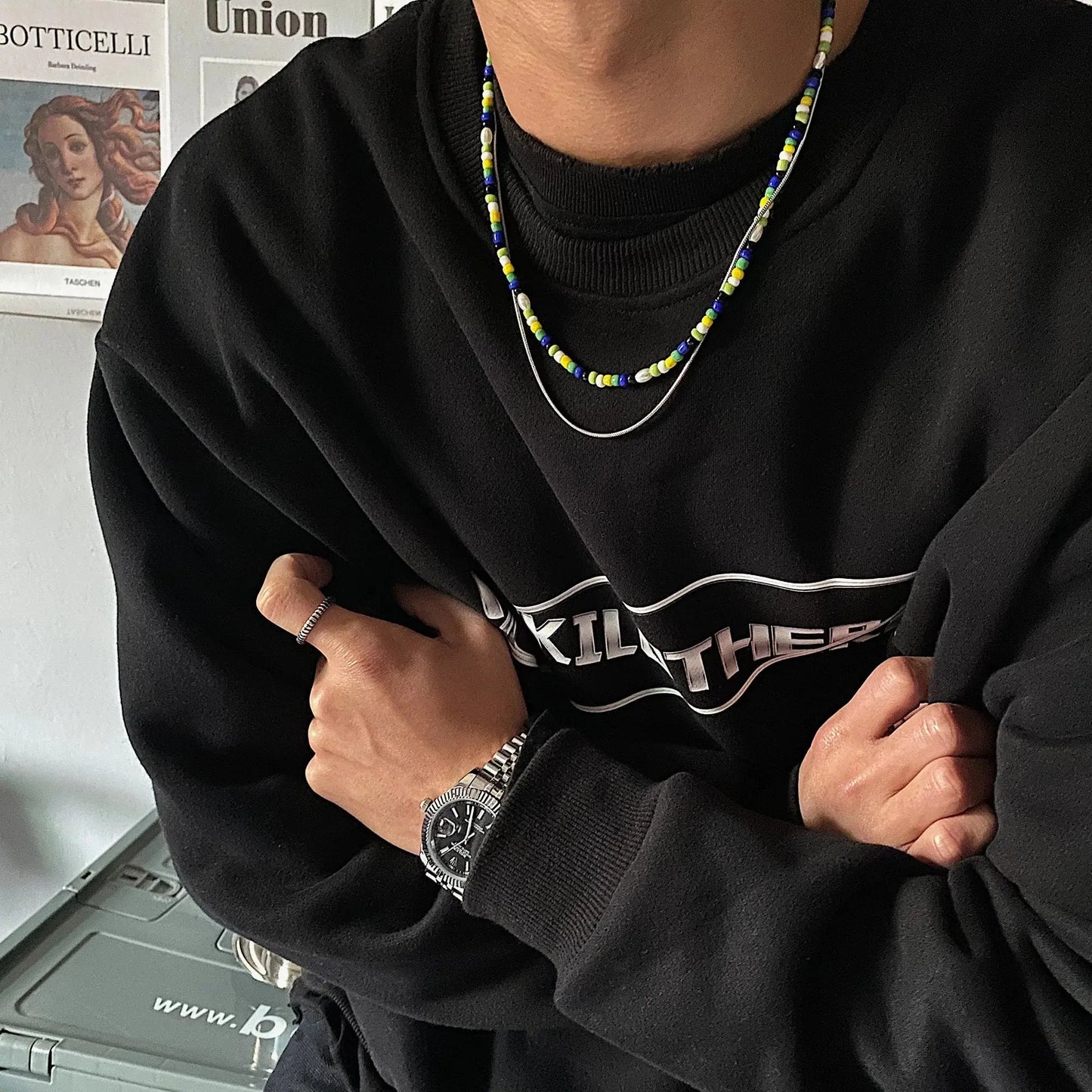 Color Bead Necklace ArtsKoreanMan