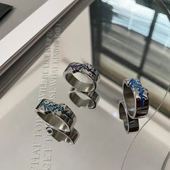 Color Irregular Ring ArtsKoreanMan