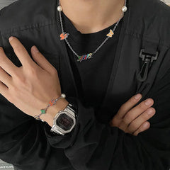 Color Stitching Necklace & Bracelet ArtsKoreanMan