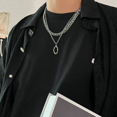 Colored Diamond Cuban Chain Necklace ArtsKoreanMan