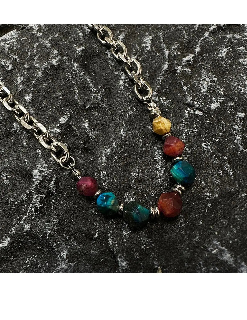 Colorful Acrylic Beads Necklace ArtsKoreanMan