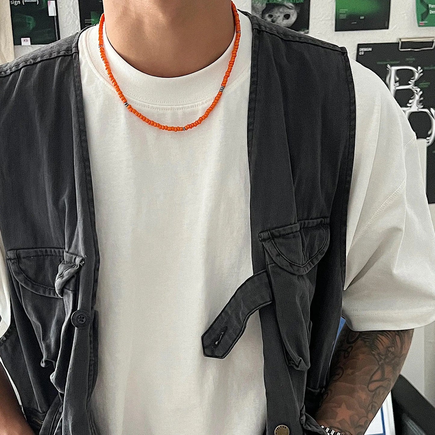 Colorful Beads Choker ArtsKoreanMan