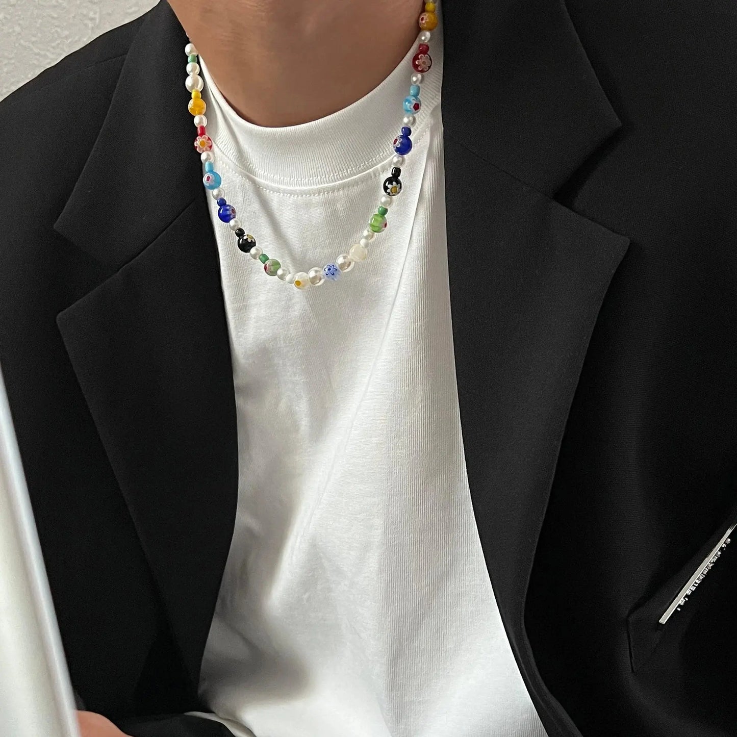 Colorful Beads Necklace ArtsKoreanMan