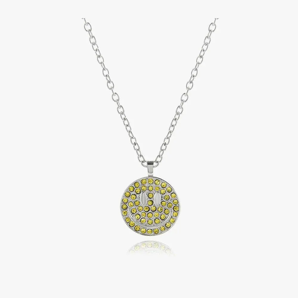 Colorful Zircon Smiley Necklace ArtsKoreanMan