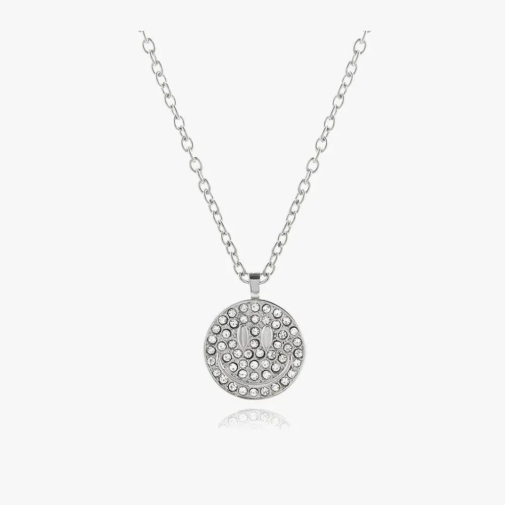 Colorful Zircon Smiley Necklace ArtsKoreanMan