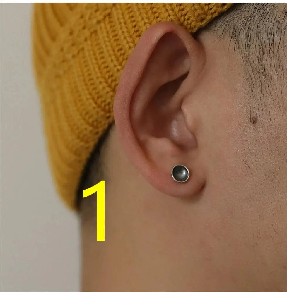 Concave Round Earrings ArtsKoreanMan