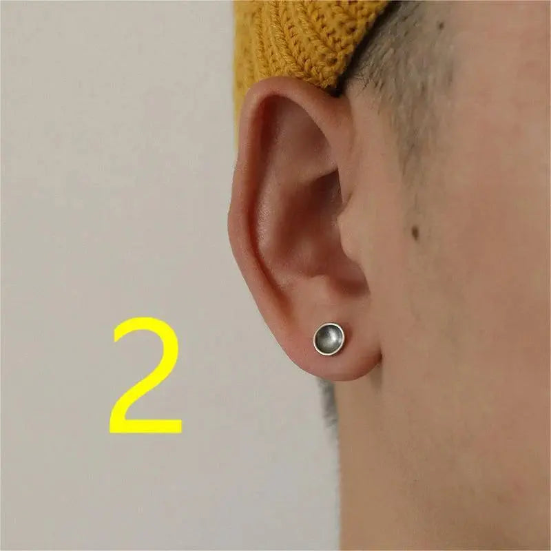 Concave Round Earrings ArtsKoreanMan