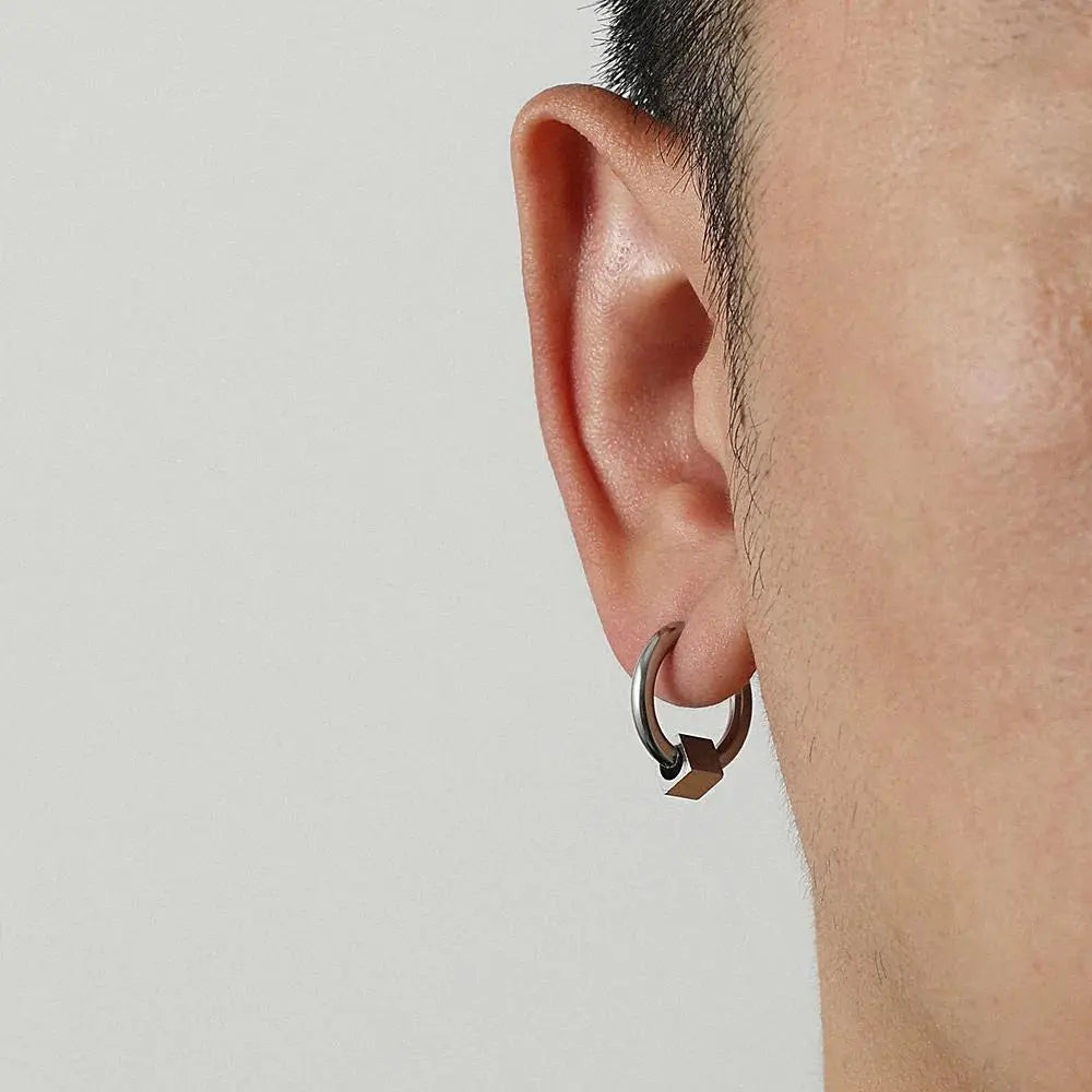 Cube Pendant Earrings ArtsKoreanMan