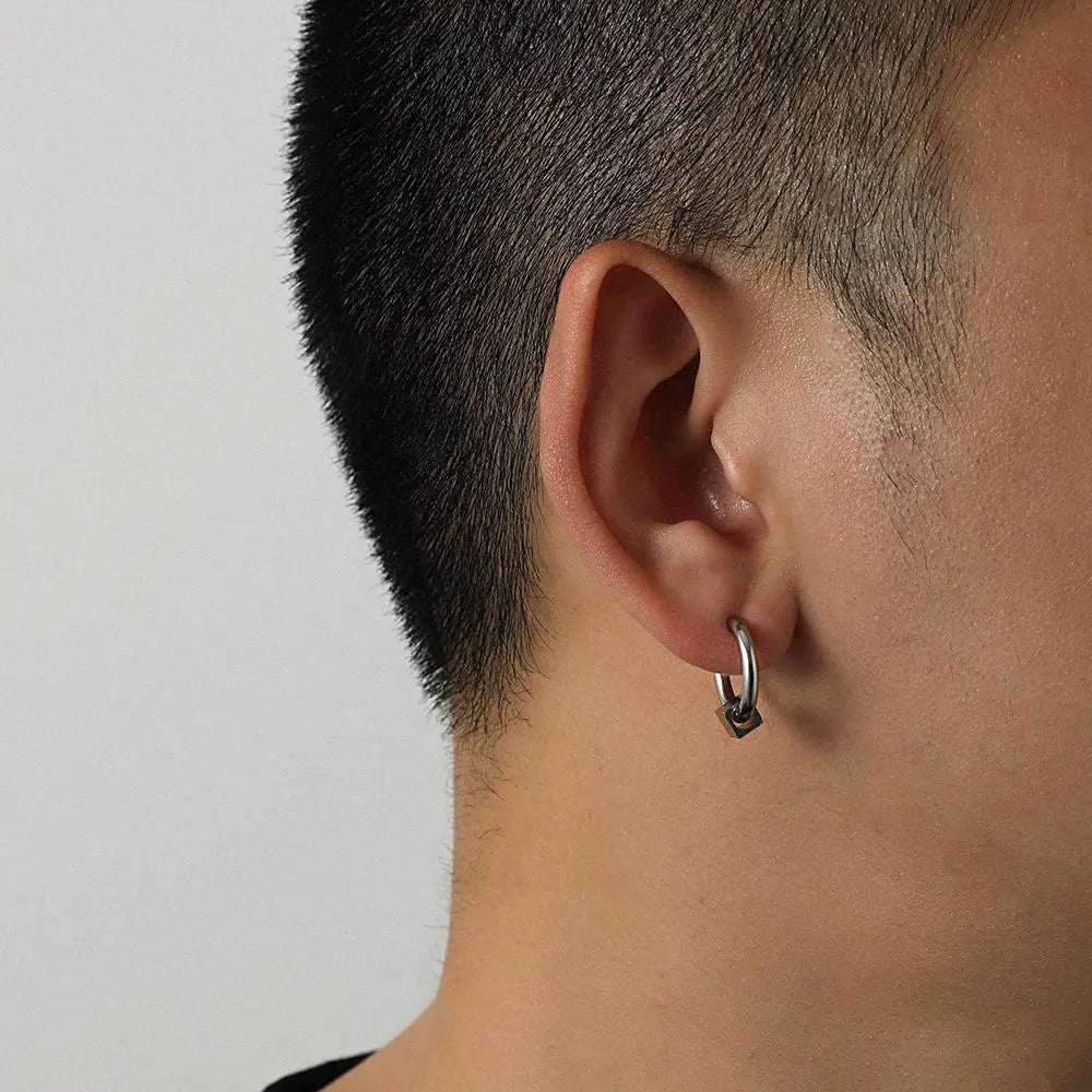 Cube Pendant Earrings ArtsKoreanMan