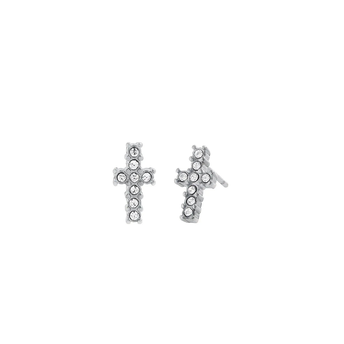 Diamond Cross Stud Earrings ArtsKoreanMan