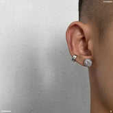 Diamond Round Stud Earrings ArtsKoreanMan