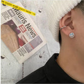 Diamond Smiley Face Earrings ArtsKoreanMan
