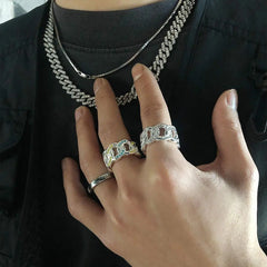 Diamonds Titanium Ring ArtsKoreanMan