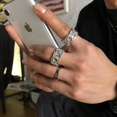 Diamonds Titanium Ring ArtsKoreanMan