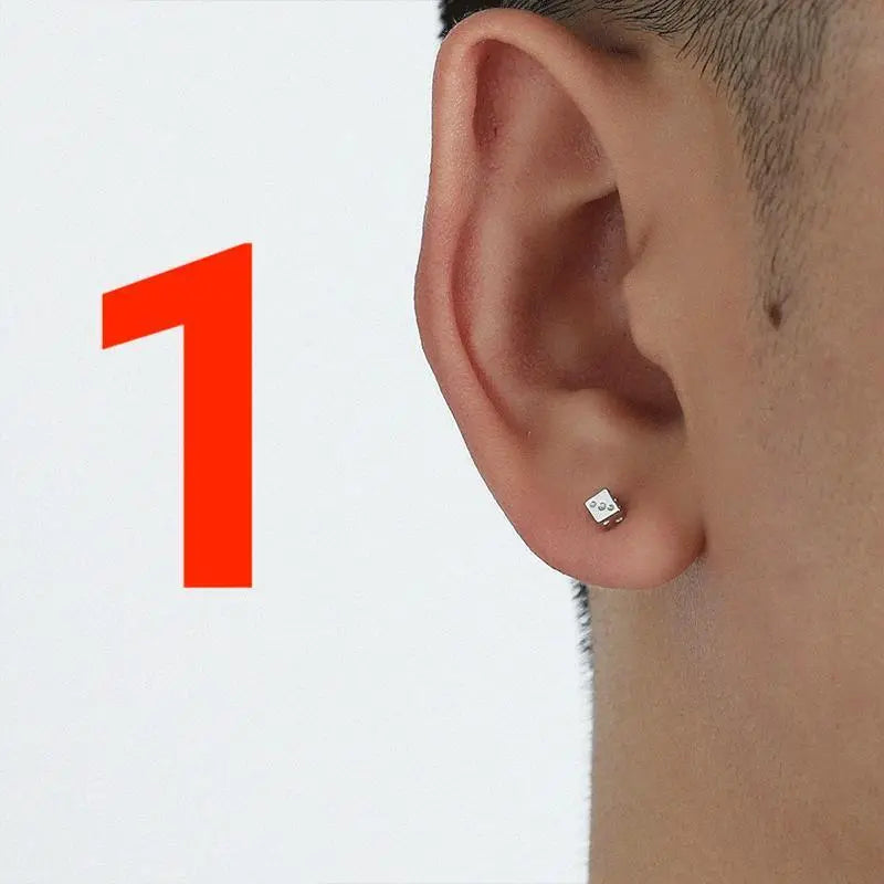Dice Ear Studs ArtsKoreanMan