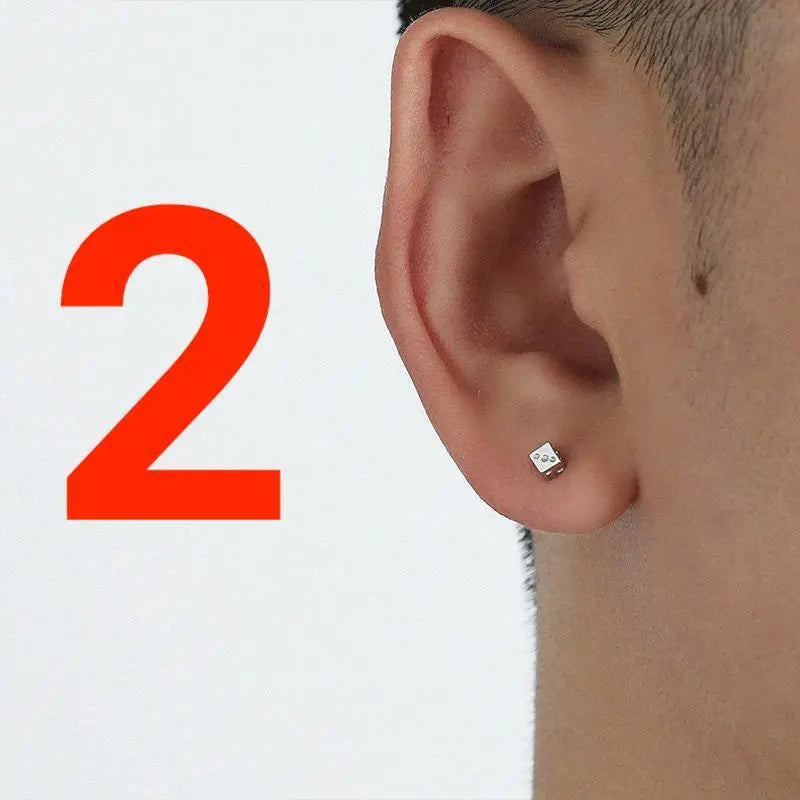 Dice Ear Studs ArtsKoreanMan
