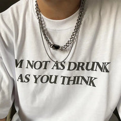 Double Chain Gemstone Necklace ArtsKoreanMan