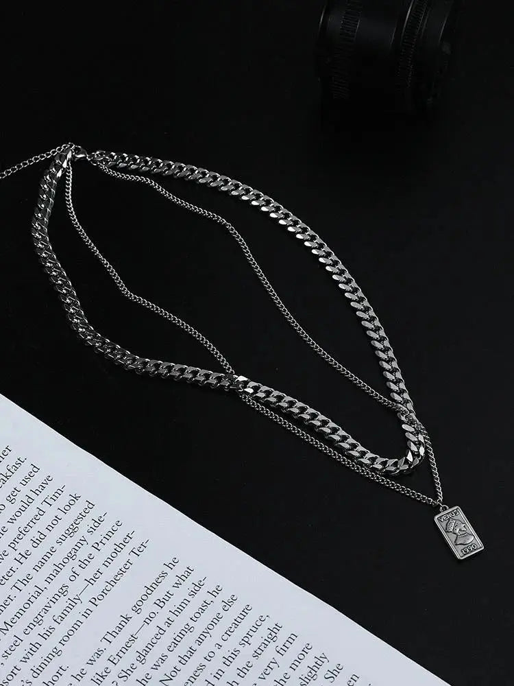 Double Cuban Chain Necklace ArtsKoreanMan