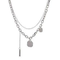Double-Layer Chain Necklace ArtsKoreanMan