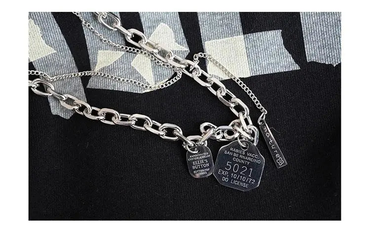 Double-Layer Chain Necklace ArtsKoreanMan