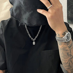 Double Layered Necklace Diamond-Encrusted Clavicle Chain ArtsKoreanMan