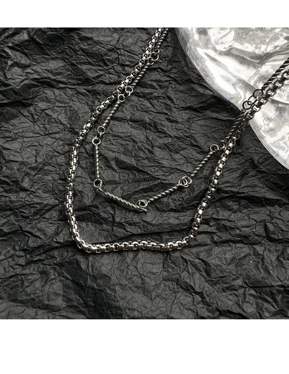 Double Layered Necklace ArtsKoreanMan