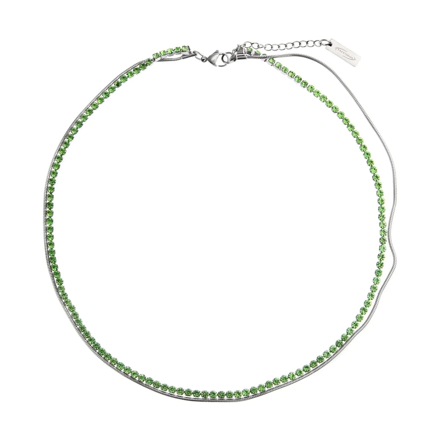 Double Layered Zircon Beads Necklace & Bracelet ArtsKoreanMan
