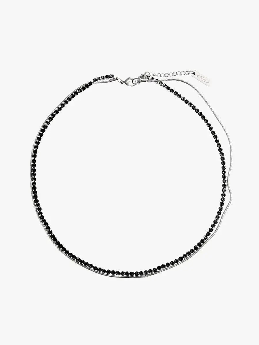 Double Layered Zircon Beads Necklace & Bracelet ArtsKoreanMan