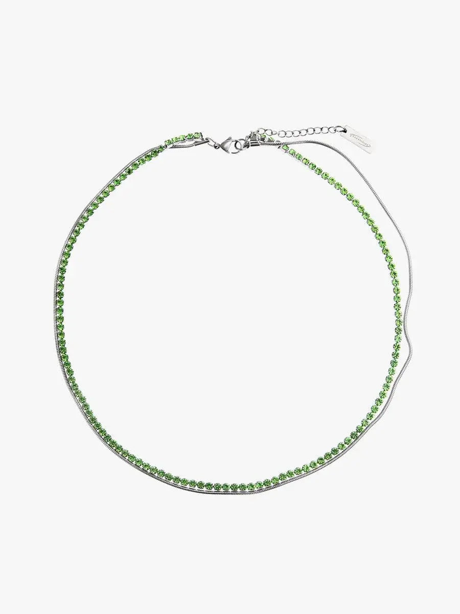 Double Layered Zircon Beads Necklace & Bracelet ArtsKoreanMan