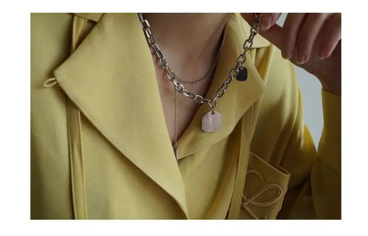 Double-Layer Chain Necklace ArtsKoreanMan