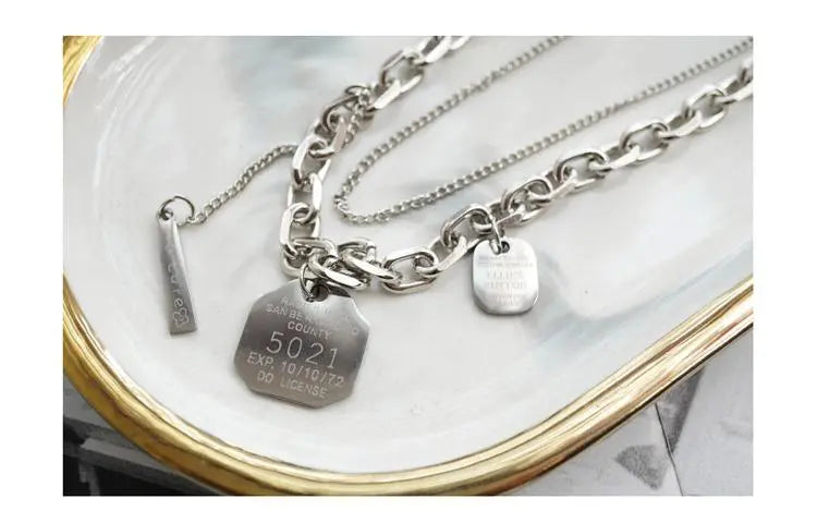 Double-Layer Chain Necklace ArtsKoreanMan