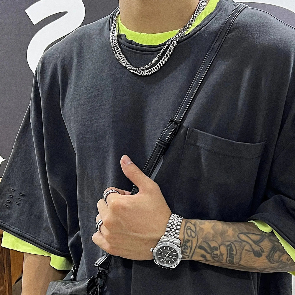 Double Layered Cuban Link Chain ArtsKoreanMan