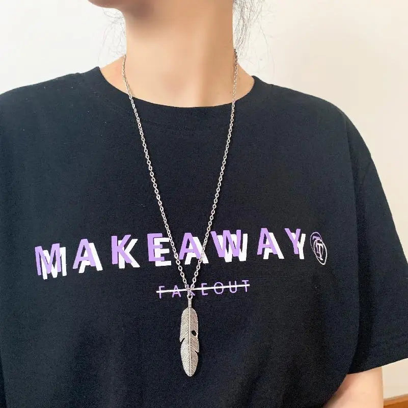 Feather Shape Pendant Necklace ArtsKoreanMan