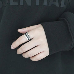 Fence Irregular Striped Ring ArtsKoreanMan