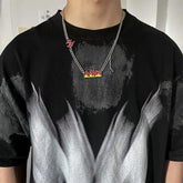 Flame Stitching Double-Layer Necklace ArtsKoreanMan