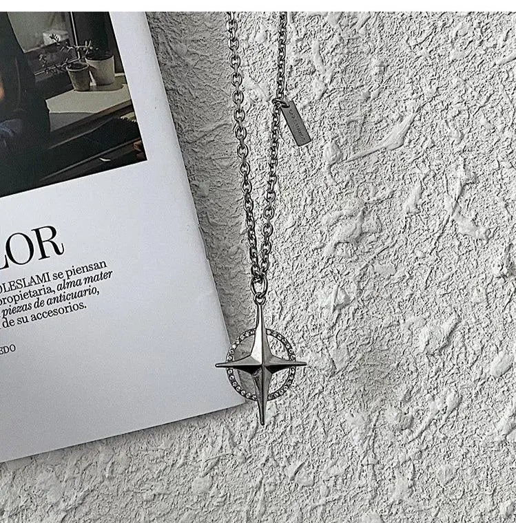 Four-Pointed Star Necklace ArtsKoreanMan