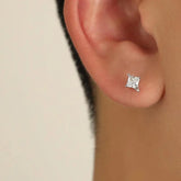 Four Pointed Star Zircon Stud Earrings ArtsKoreanMan