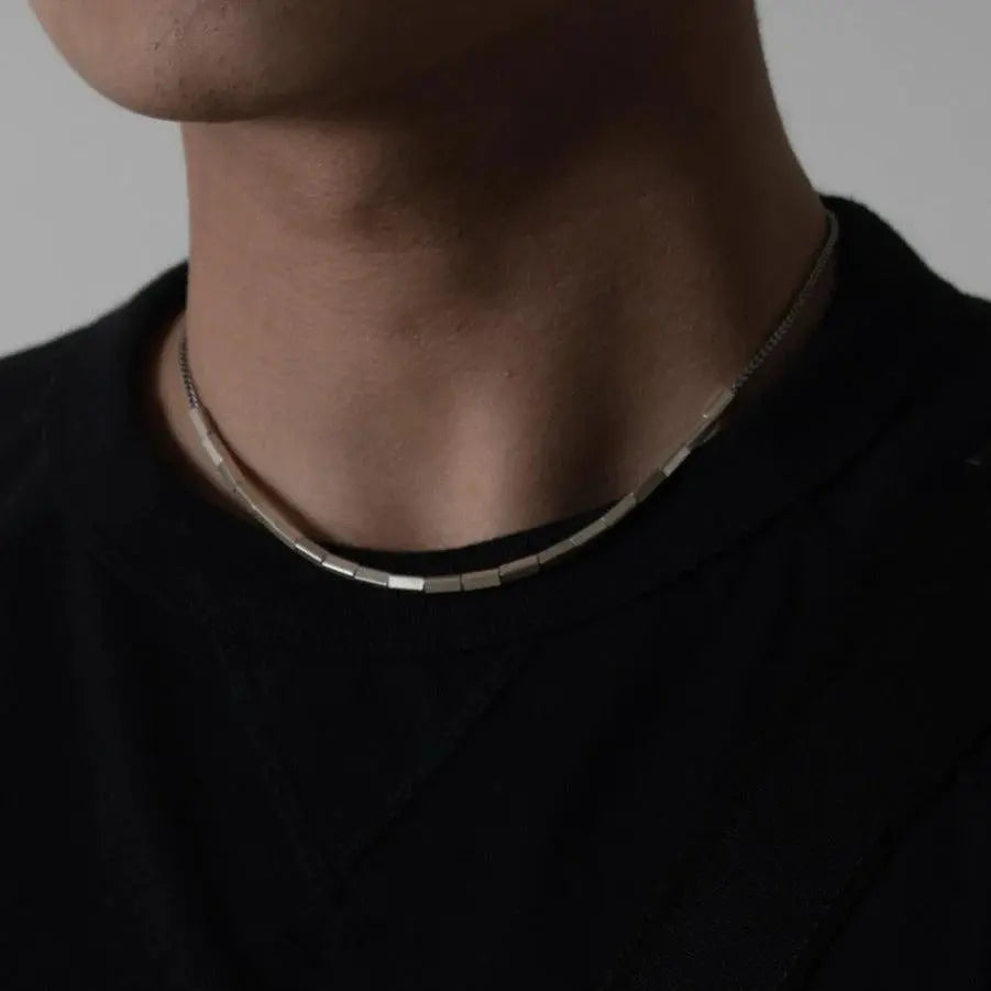 Geometric Square Necklace ArtsKoreanMan