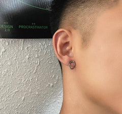 Geometric Stud Earrings ArtsKoreanMan