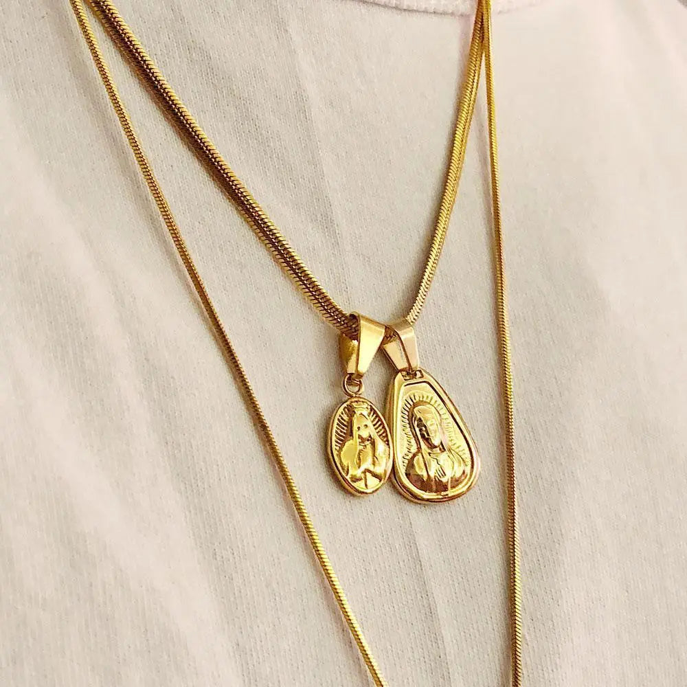 Goddess Cross Necklace ArtsKoreanMan