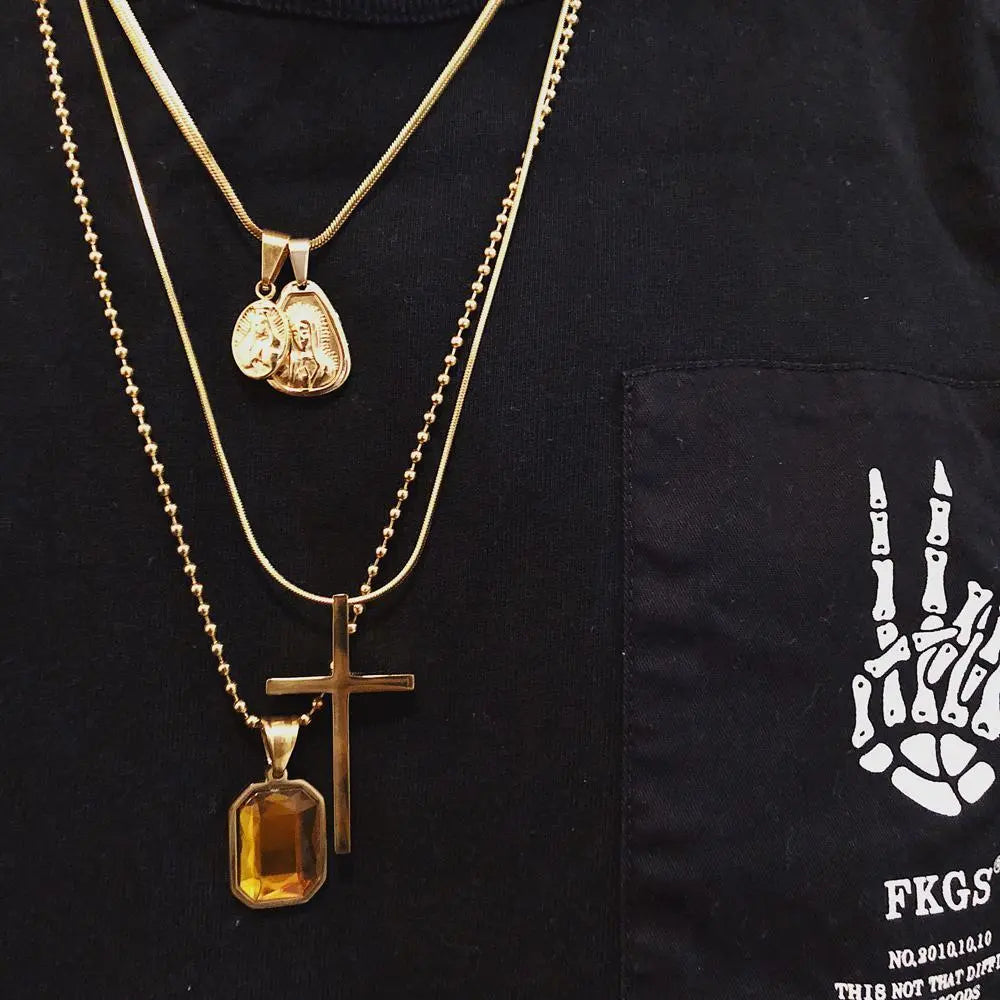Goddess Cross Necklace ArtsKoreanMan