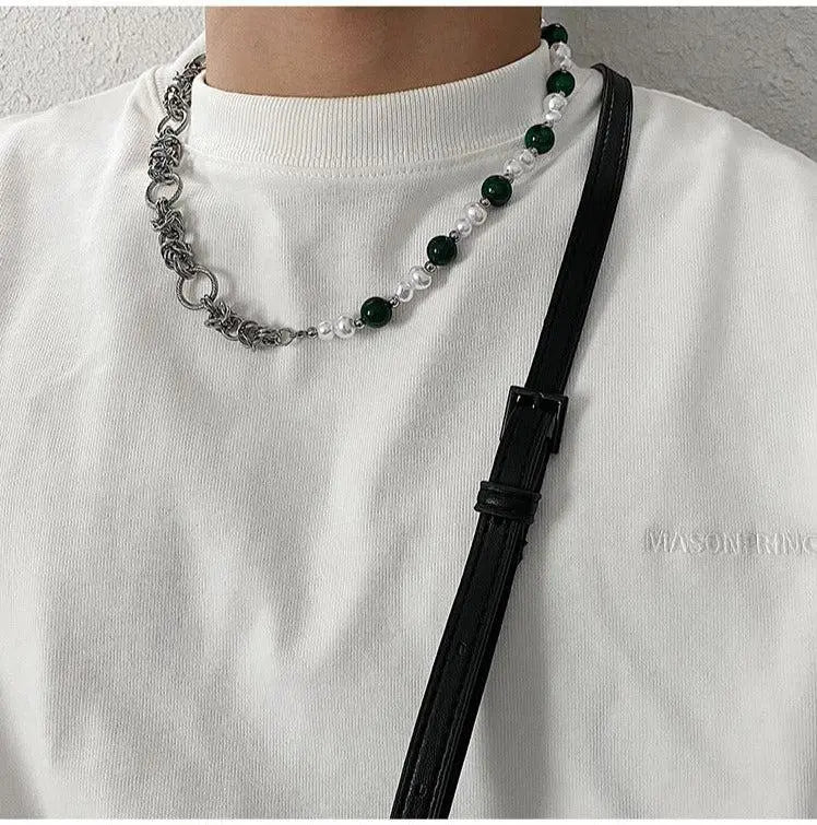 Green Beads Necklace ArtsKoreanMan