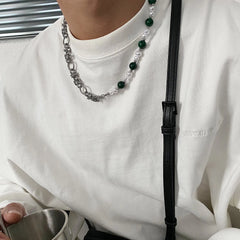 Green Beads Necklace ArtsKoreanMan